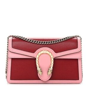 New GUCCI Dionysus bag Calfskin Super Mini Shoulder Bag Cherry Red Rose …